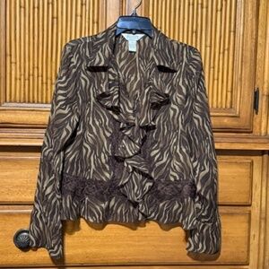 Allison Taylor zebra print blouse